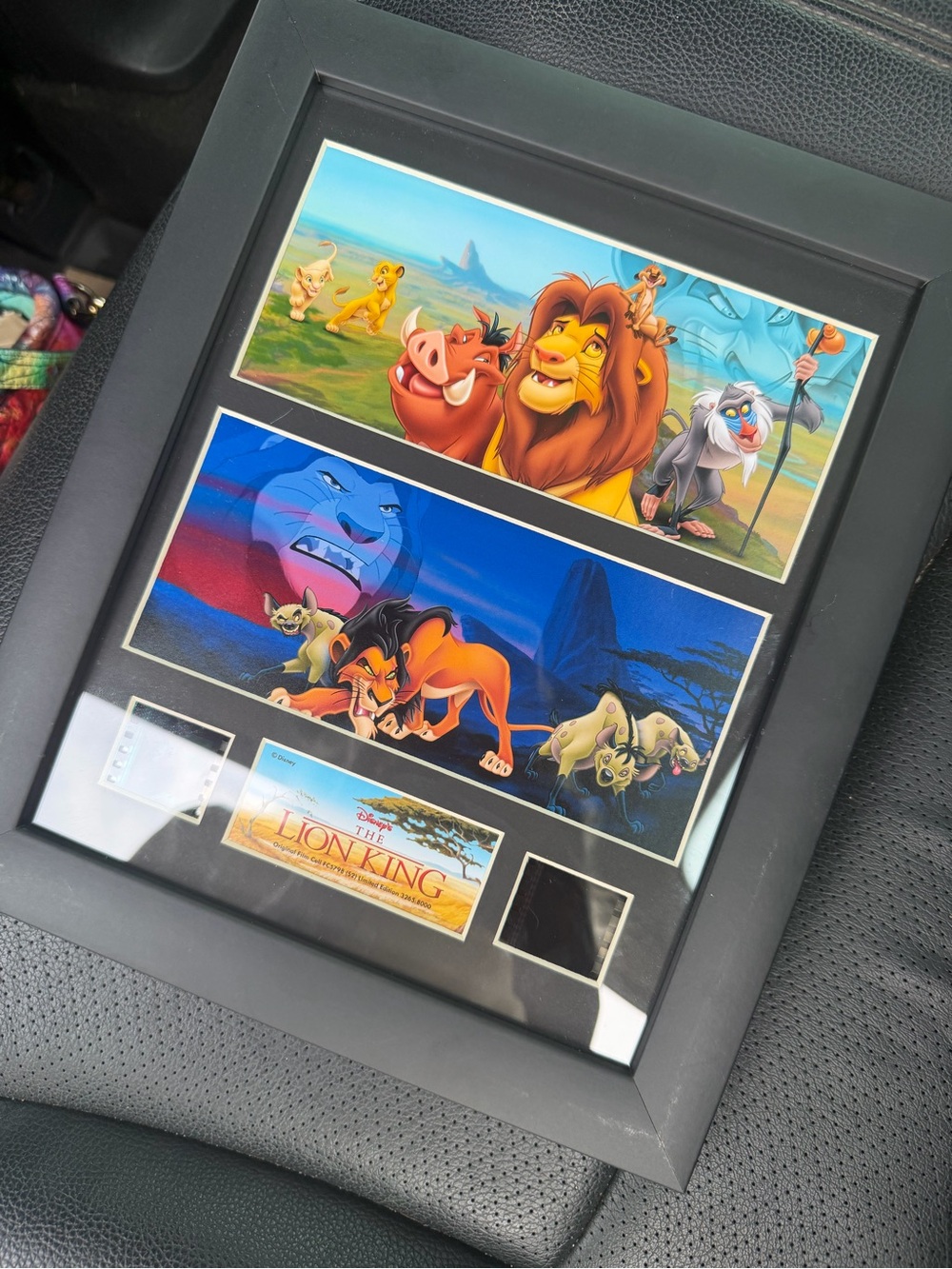 Vintage Disney Lion King Original Limited Edition Film Cell Double Wall Frame